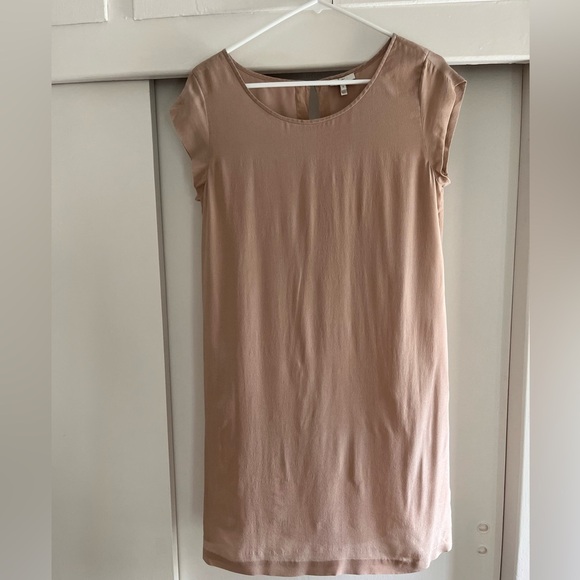 Joie Dress Small Silk Beige Sand Size Small Cap Sleeve Lined - Picture 1 of 7